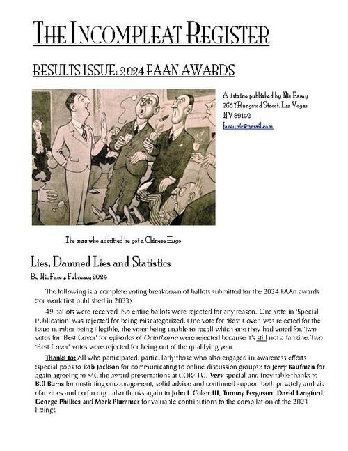 Incompleat 2024 results